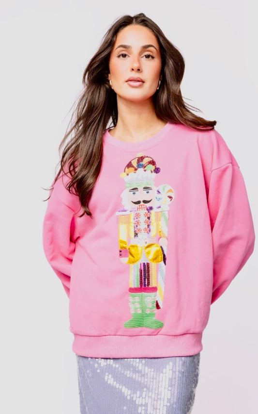 Queen of Sparkles Pink Nutcrackers sweatshirt