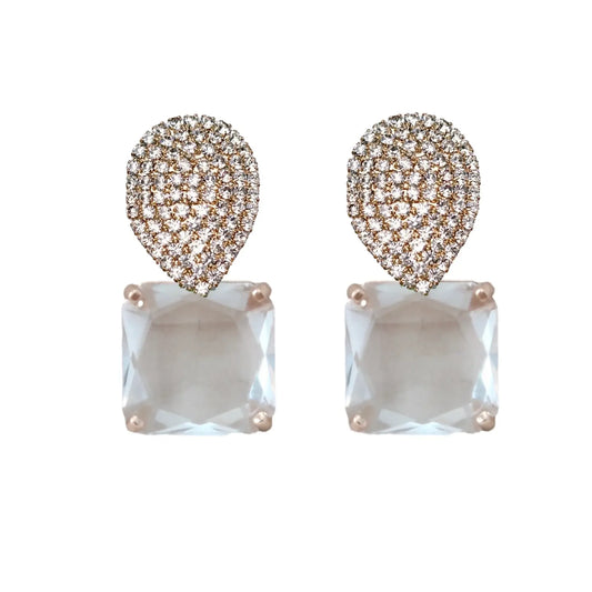 St Armand's Clear Crystal Gum Drop Statement Earrings