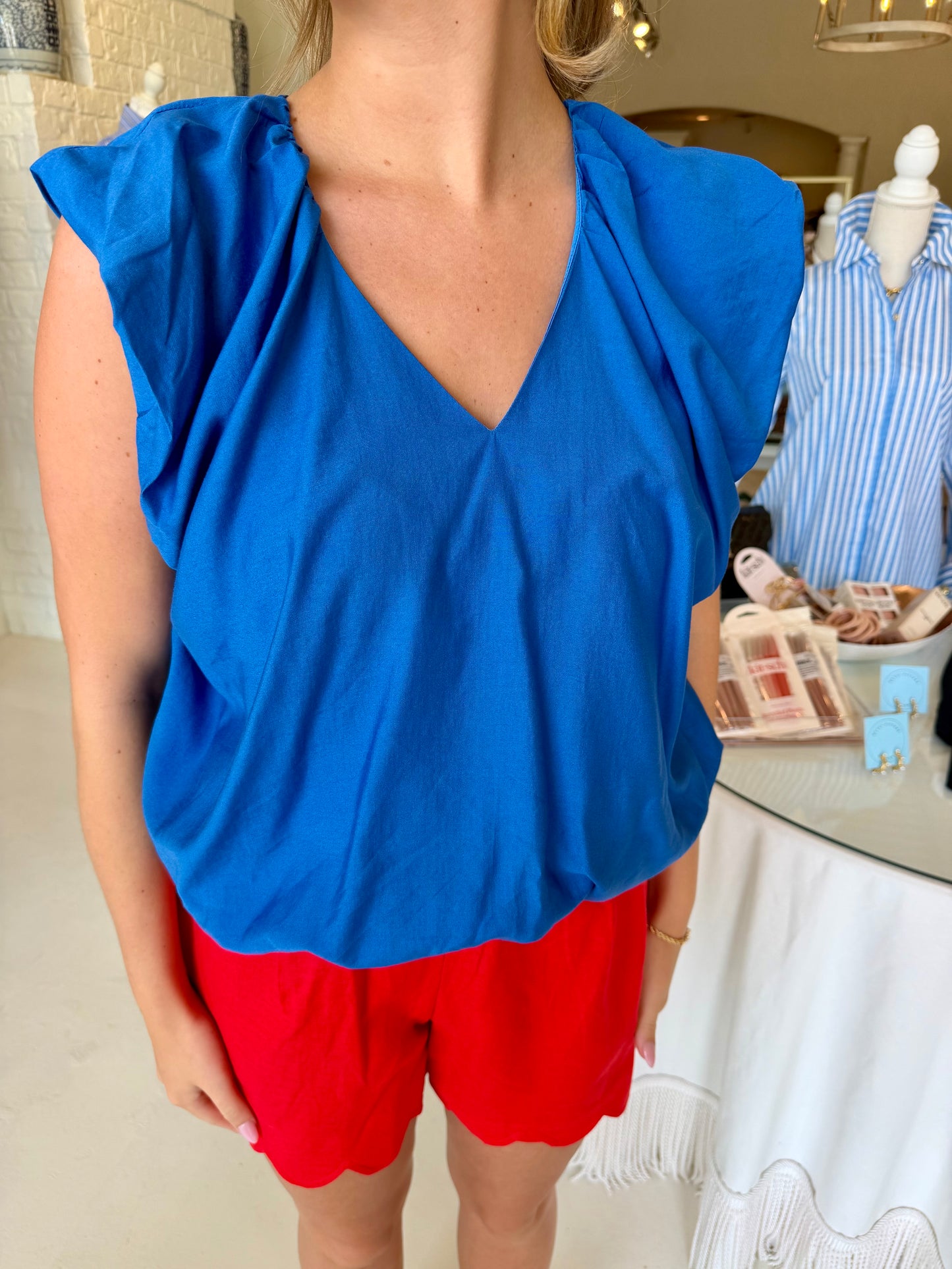 Joy Joy V-Neck Balloon Top