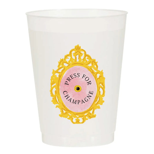 Press for Champagne Frosted Cups - 10 Cups