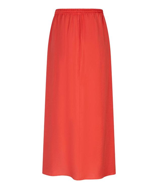 Esqualo Elastic Waist Long Skirt - Chili Red