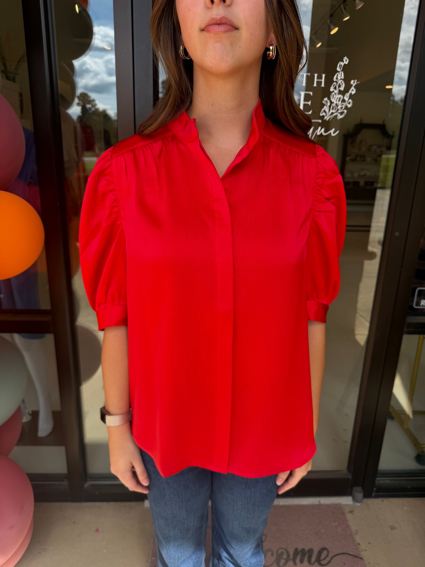 Jade Ruched Sleeve Shirt