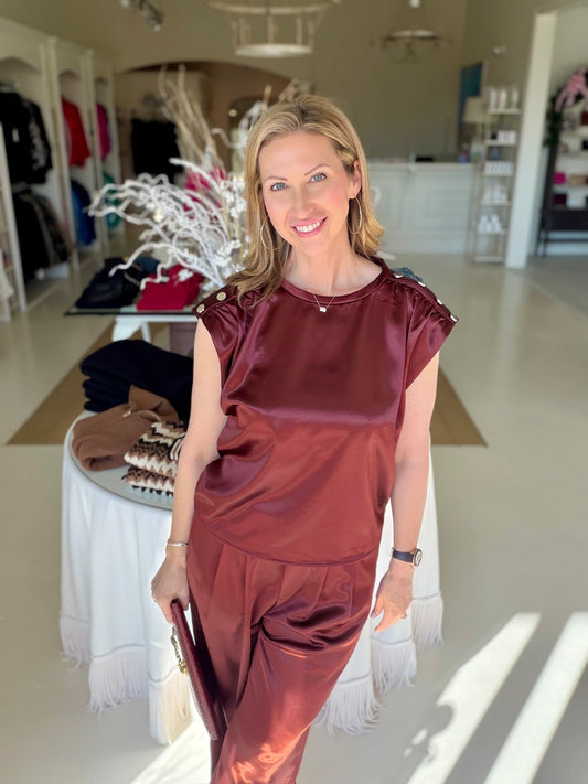 Melissa Nepton Randy Blouse - Burgundy