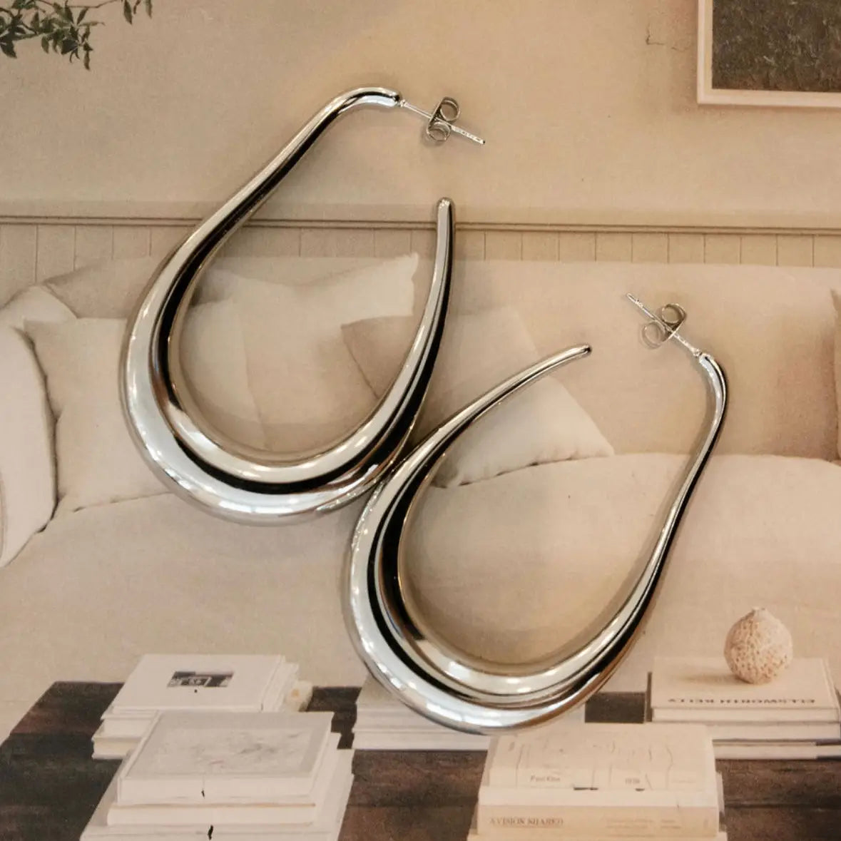 Chan Sutt - Sophie Earrings - Silver Hoops