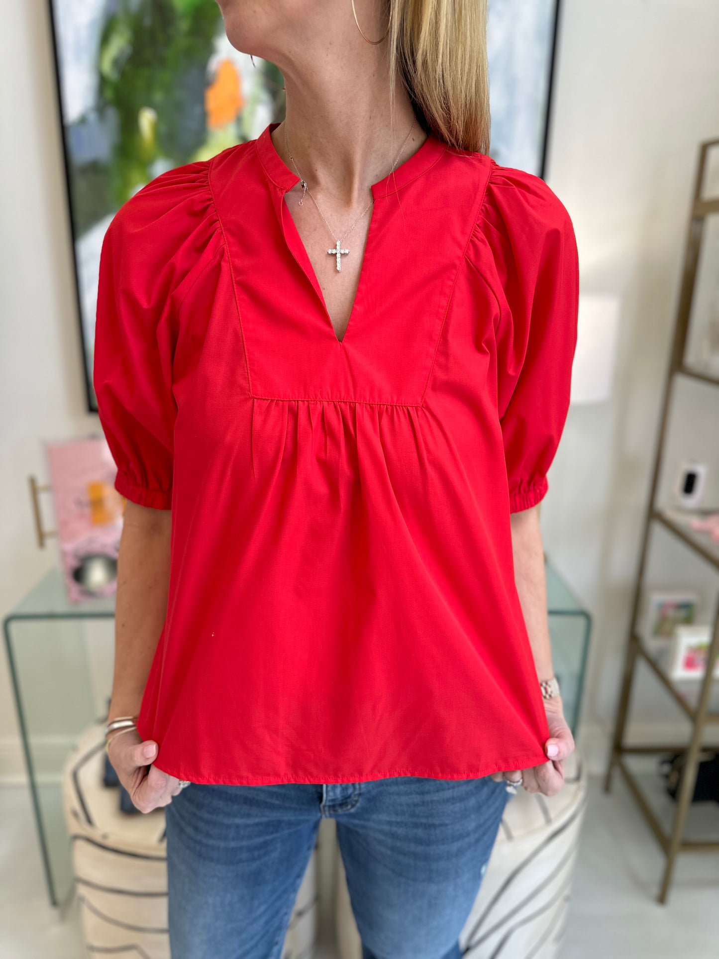 Joy Joy Front Yoke Top