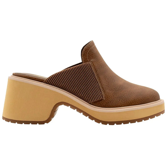 Monet Block Heel Mules – Cognac