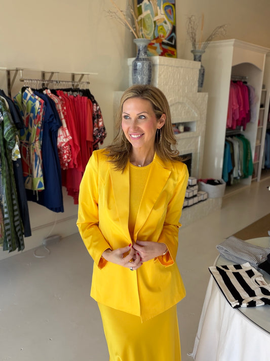 Trina Turk Giardino Blazer - Lambretta Lemon