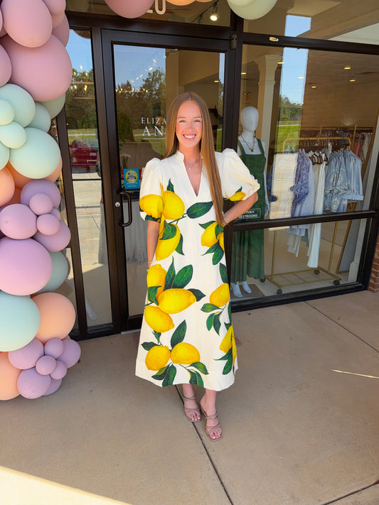 Emily McCarthy Hampton Dress - Limone