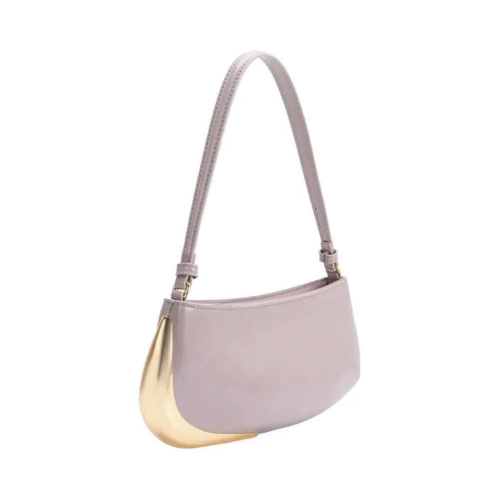 Melie Bianco Sade Lilac Vegan Leather Shoulder Bag
