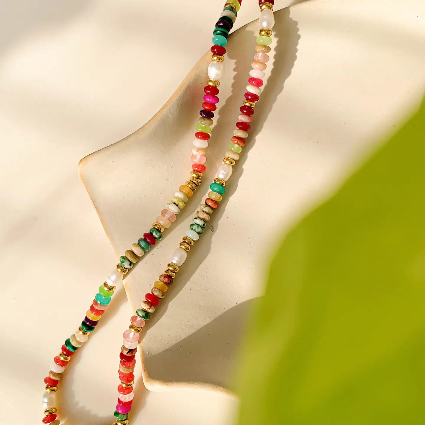 EAB Favorites Sunny Boho Color Beaded Necklace - Multi Color