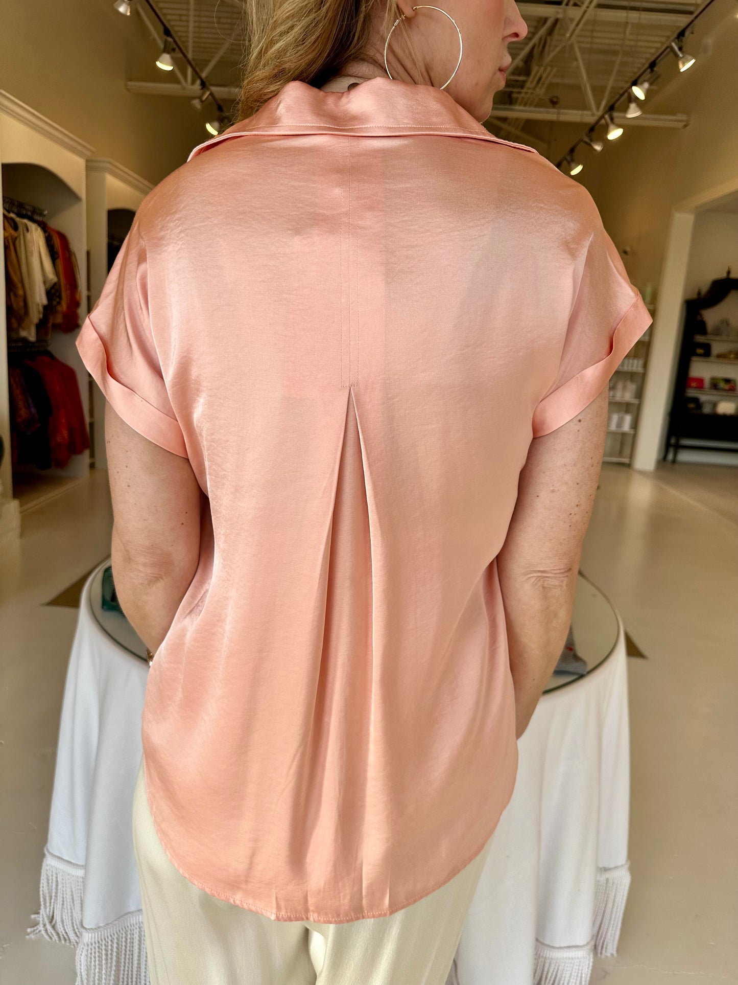 Esqualo Satin Pocket Blouse