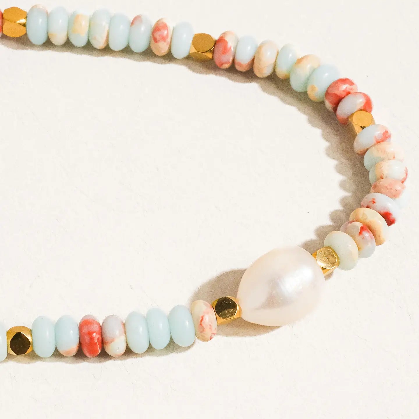 EAB Favorites Swank Boho Beaded Pearl Necklace - Multi Color