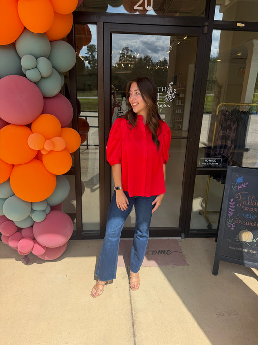 Jade Ruched Sleeve Shirt