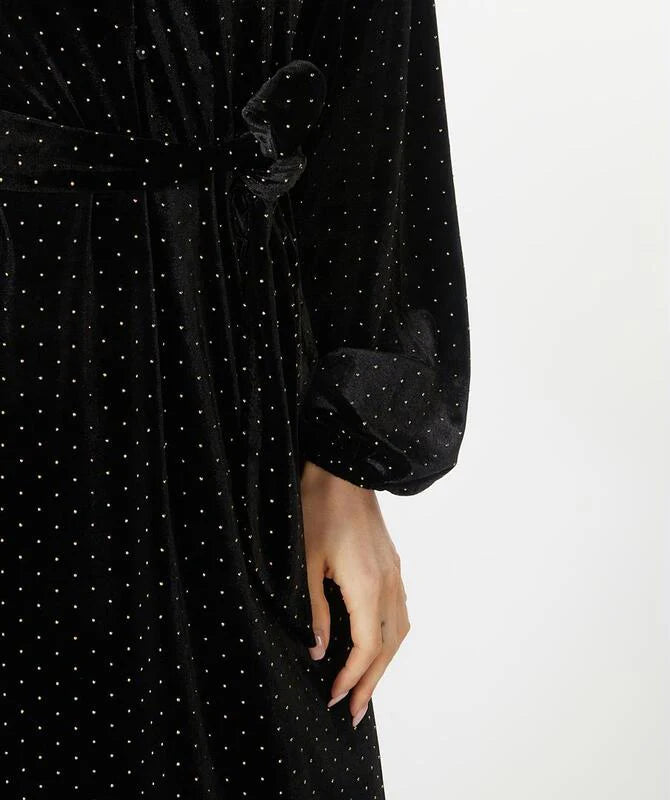 Esqualo Velvet Studs Dress