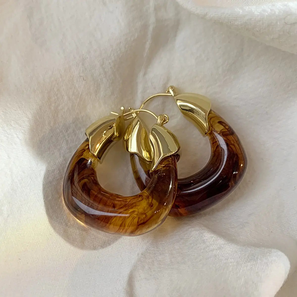 EAB Favorites Chunky Resin Hoop Earrings