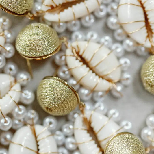 EAB Favorites Pearl Wrapped Shell Earrings