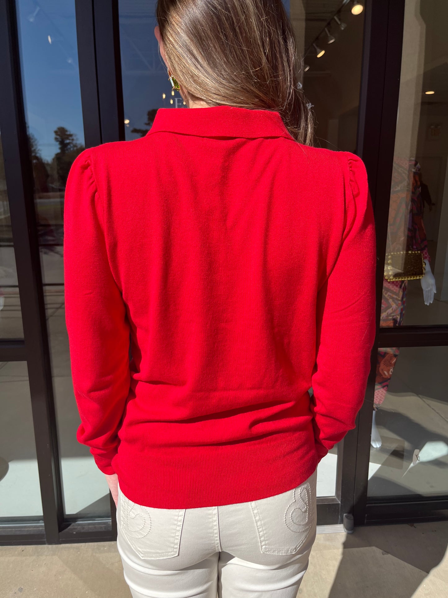 Esqualo Red Collar Sweater