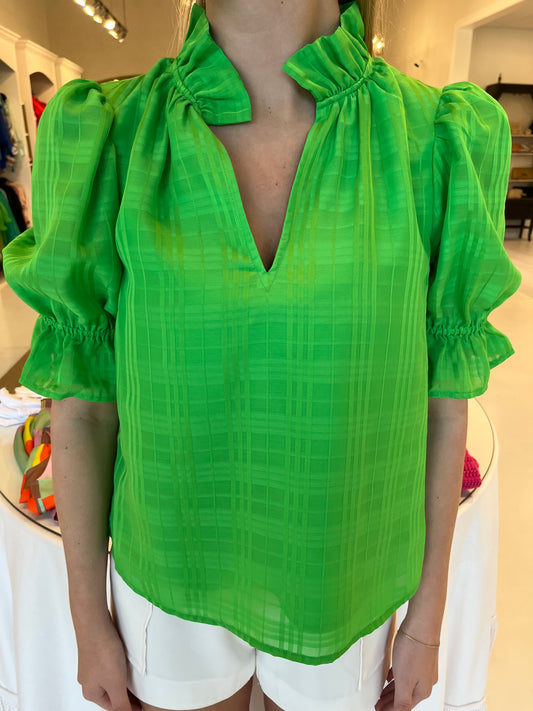 Alden Adair Lottie Top- Greenery