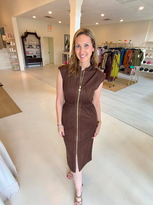 Emily McCarthy May Dress- Fudge