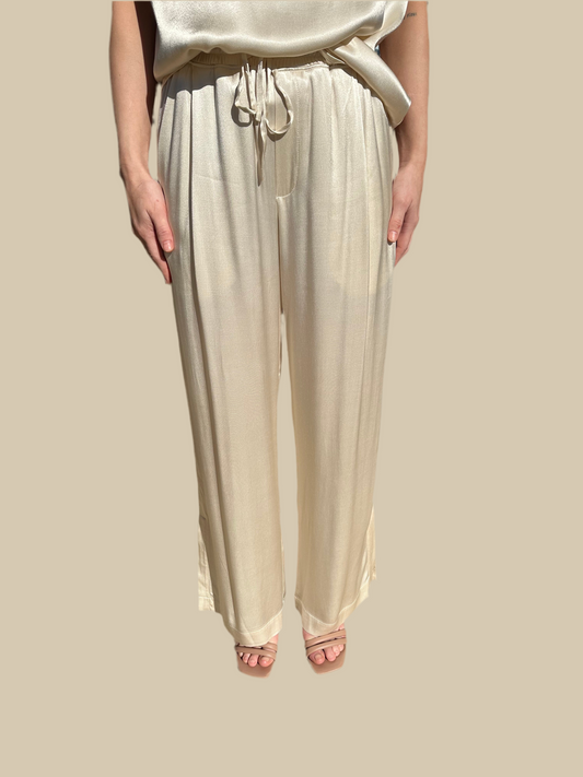 Melissa Nepton Lorene Wide Leg Pant- Platinum