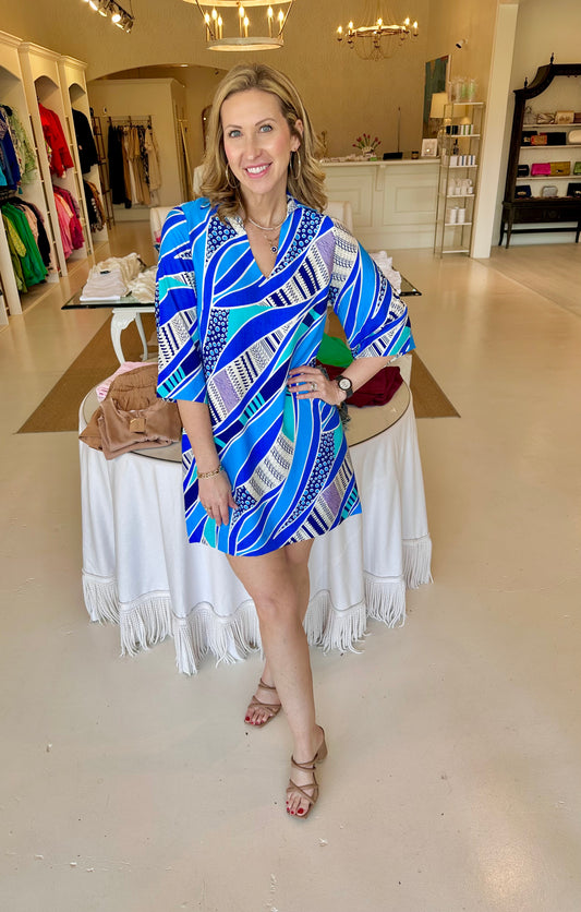 Joy Joy Blue Wave Tunic Dress