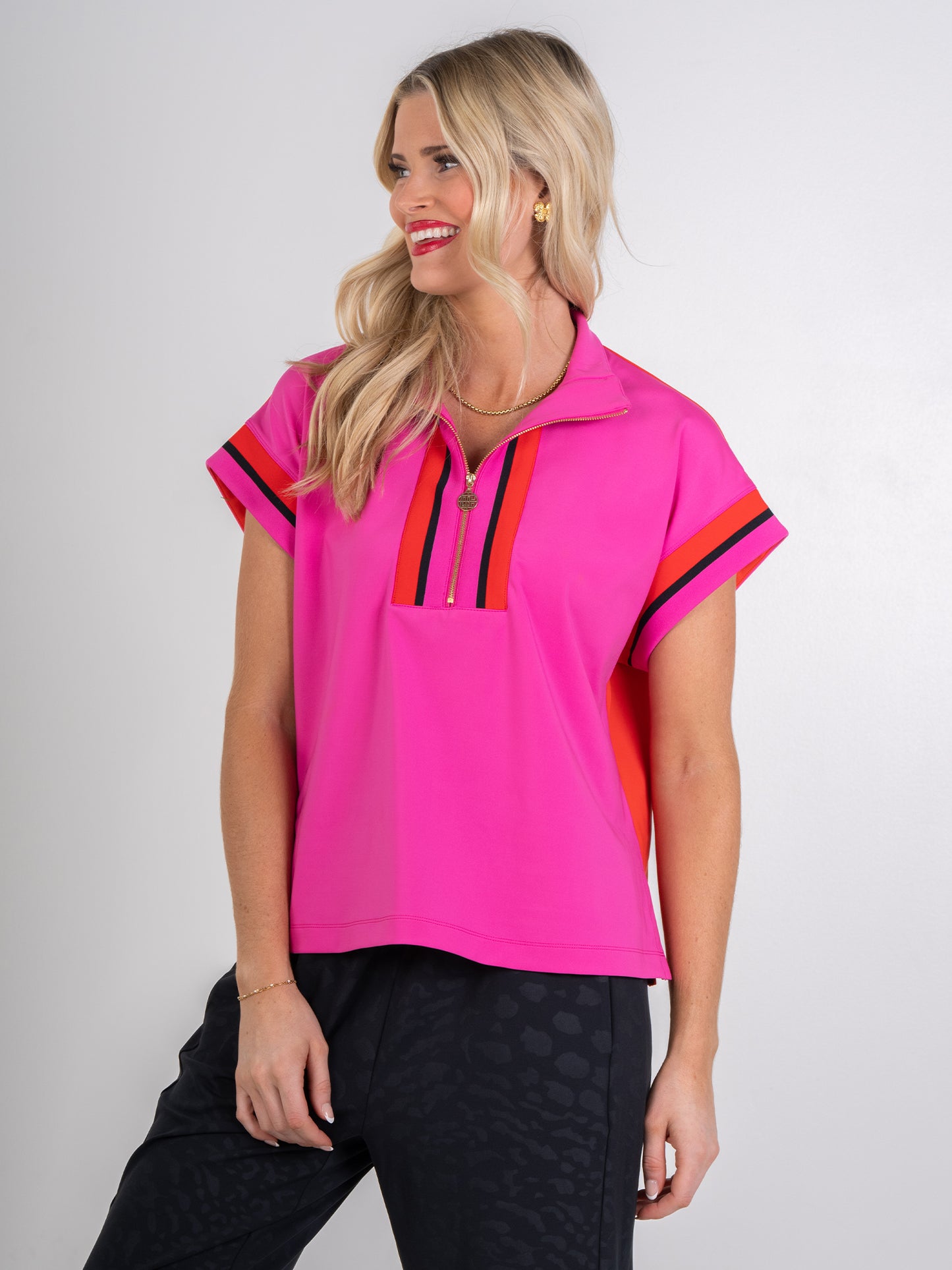 Emily McCarthy Poppy Pullover- Berry Color Block