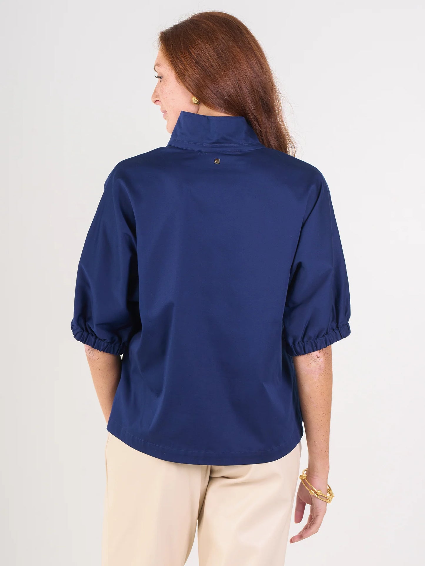 Emily McCarthy Poppy Top - Navy Ponte