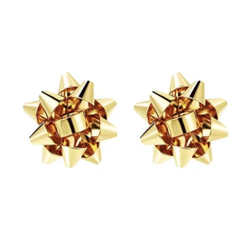 St Armand's Gold Christmas Present Bow Earrings