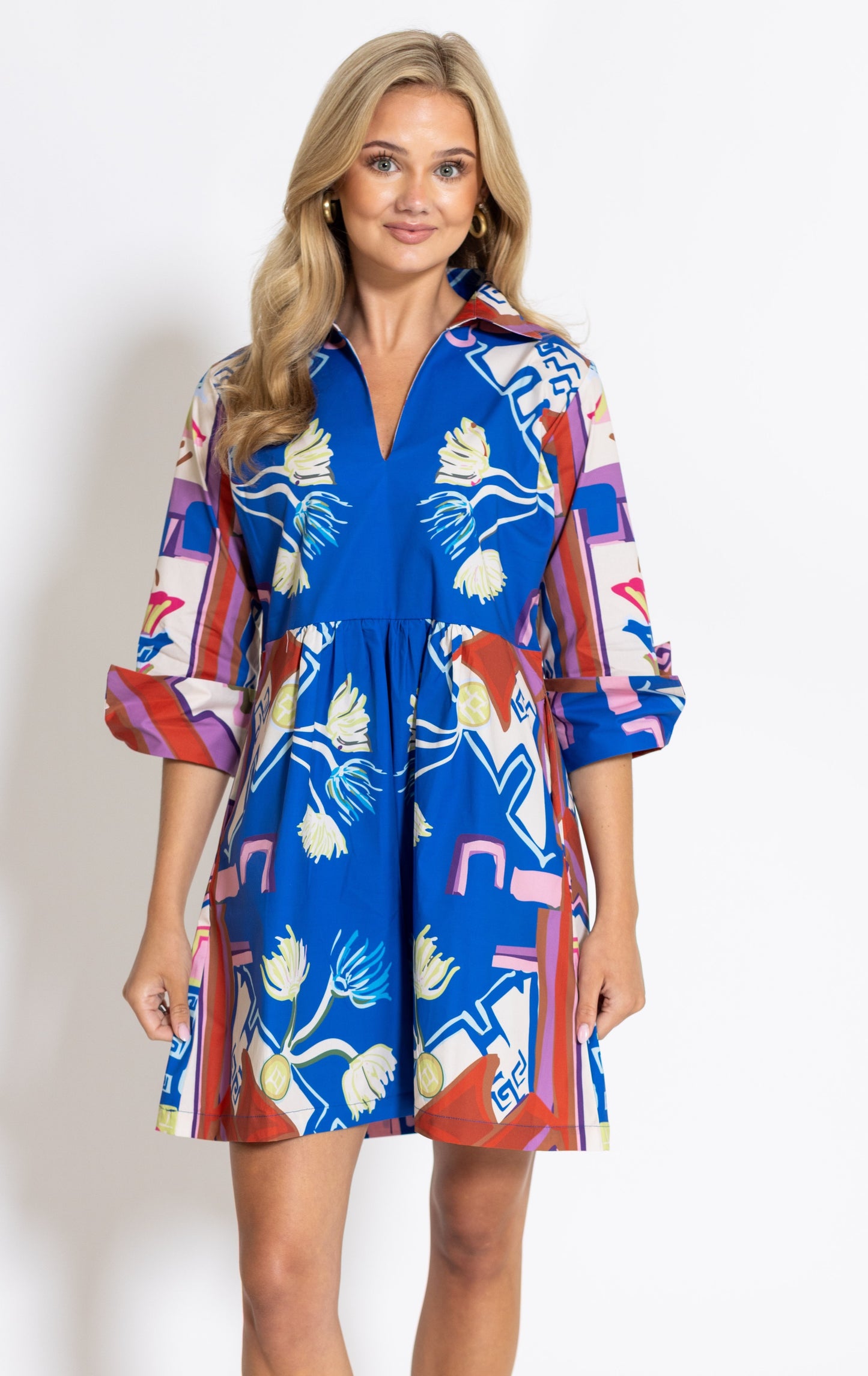 House of MBR Blythe Empire Dress- Sapphire