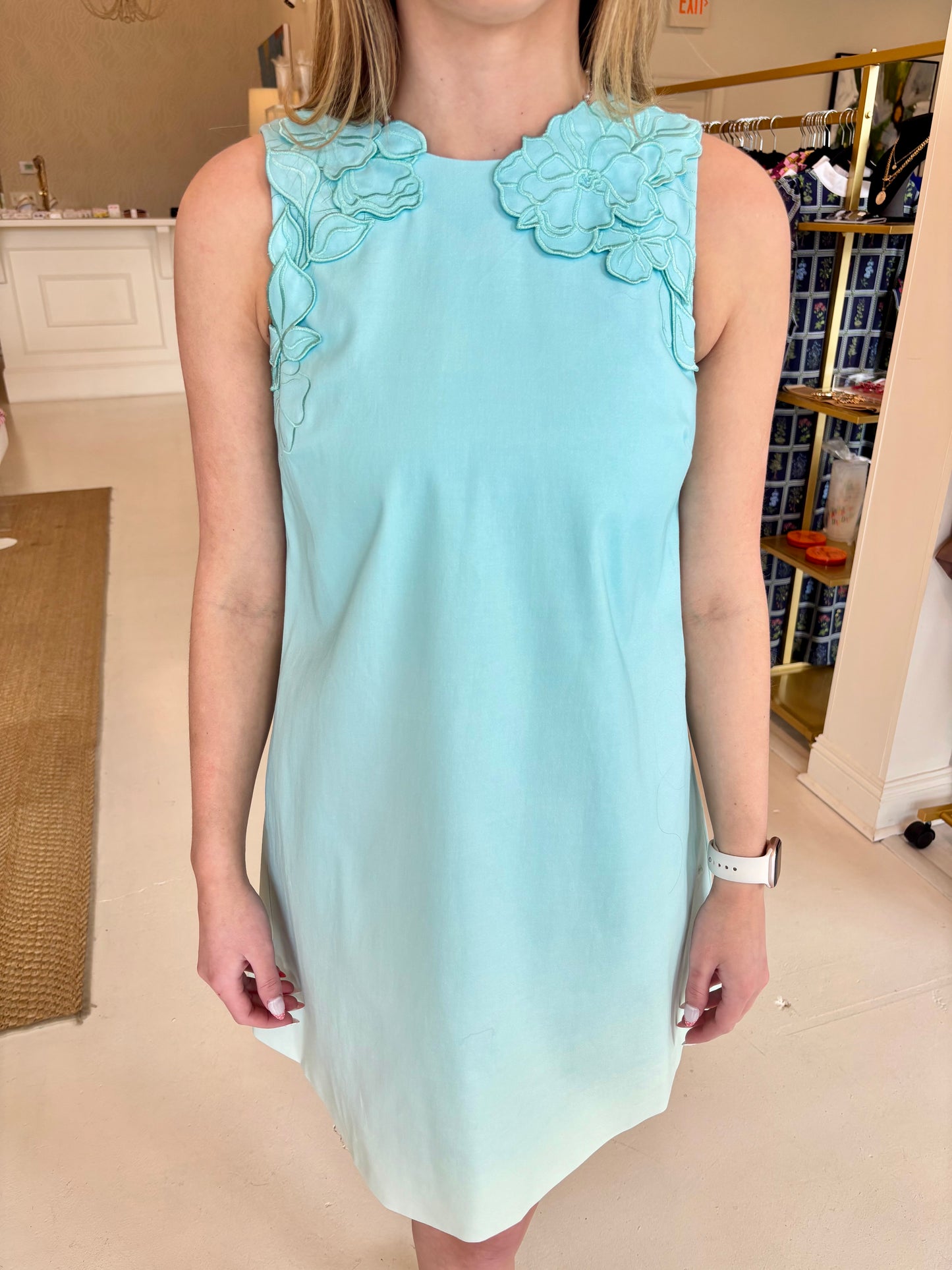 Mestiza Juniper Shift Mini Dress - Aegean Calypso