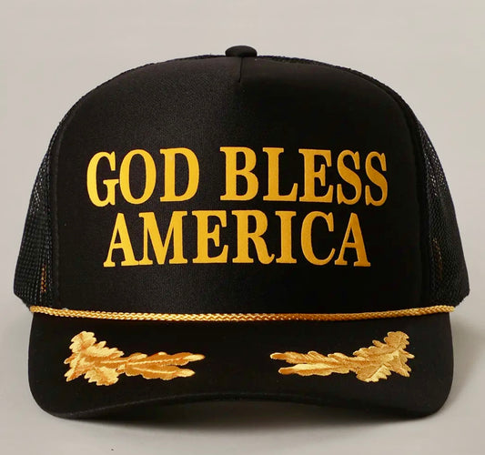 God Bless America trucker hat
