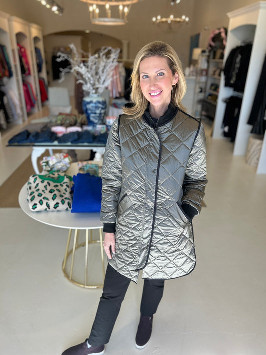 Charlie B Long Quilted Puffer Jacket