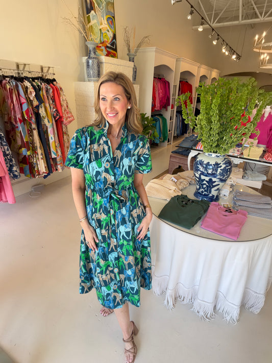 Holly Shae Samantha Dress - Win Show - Horse Print