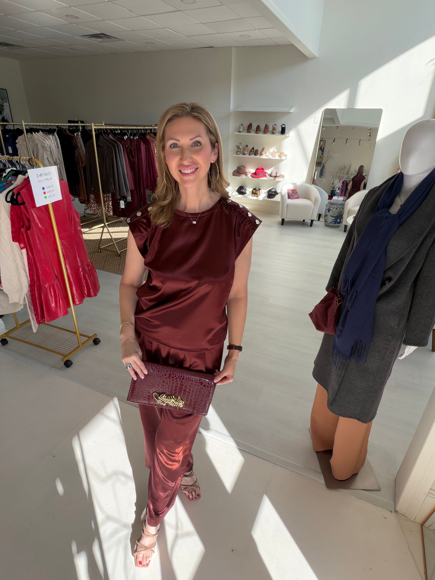 Melissa Nepton Eileen Pant - Burgundy