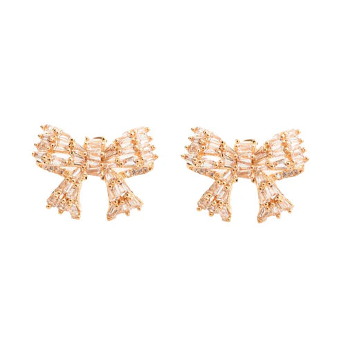 St. Armands Crystal Bow Earrings