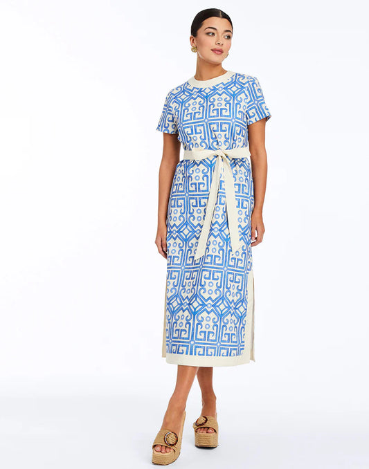 Mestiza Deanna Midi Dress - Watercolor Blue