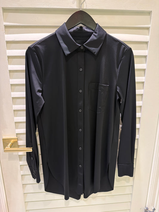 Lysse Black Connie Slim Button Down