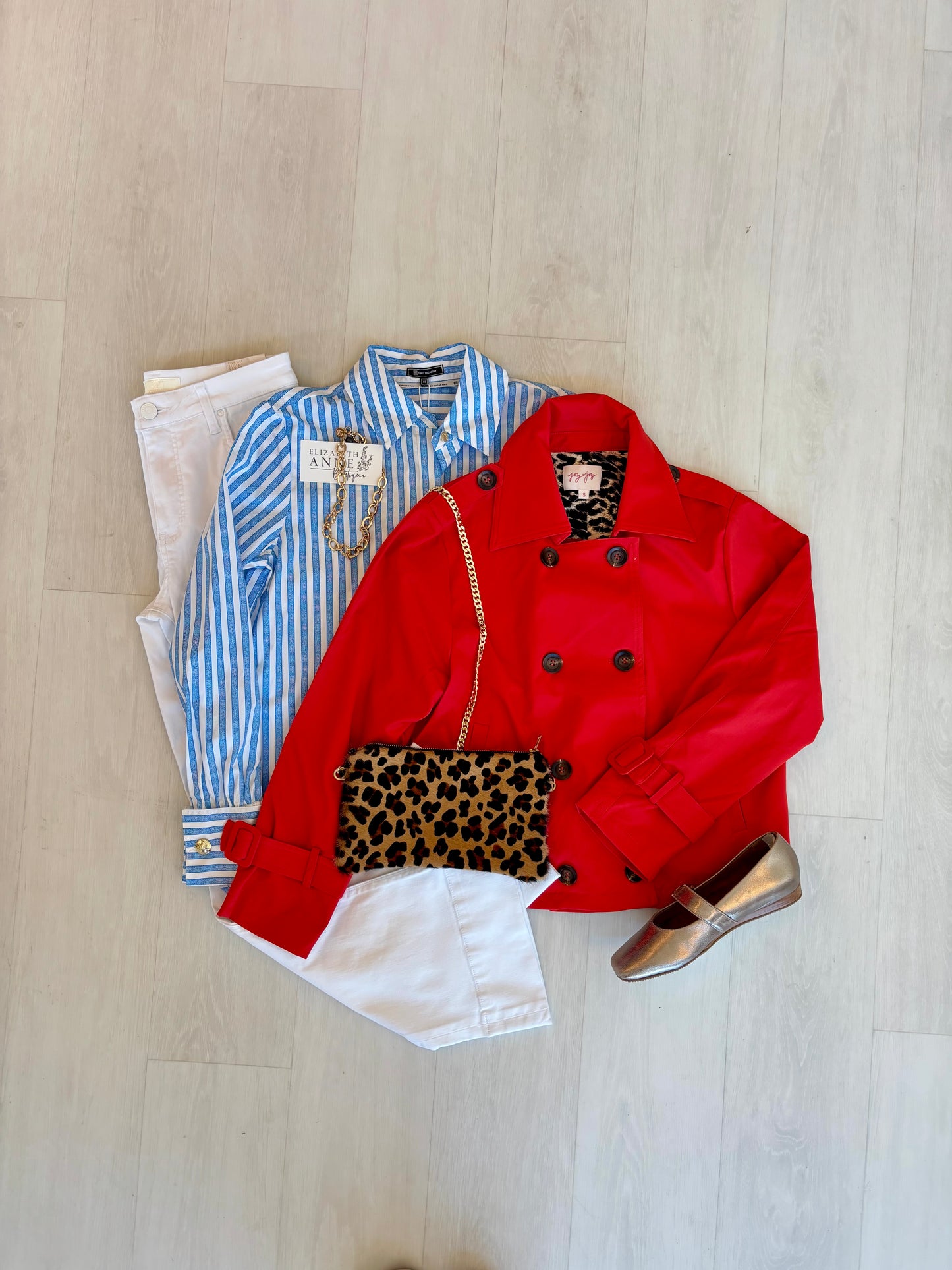 JoyJoy Short Trench Jacket - Flame