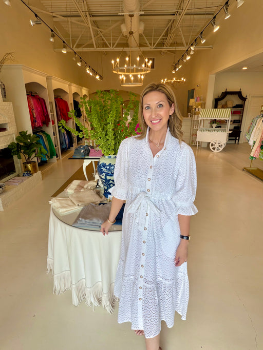 Holly Shae Catherine Dress - White Eyelet