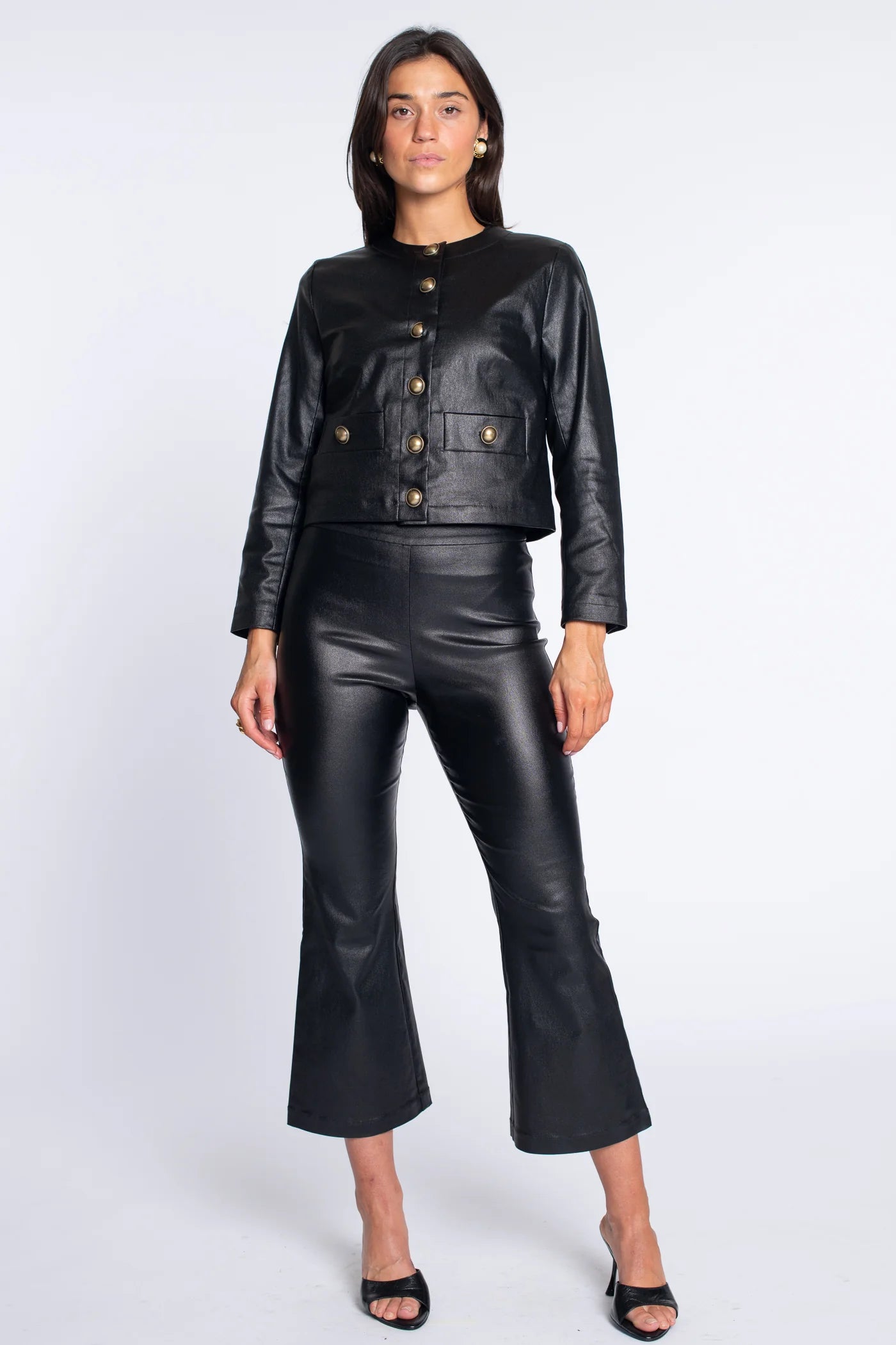 Elizabeth James Jojo Pant - Black Metallic Denim