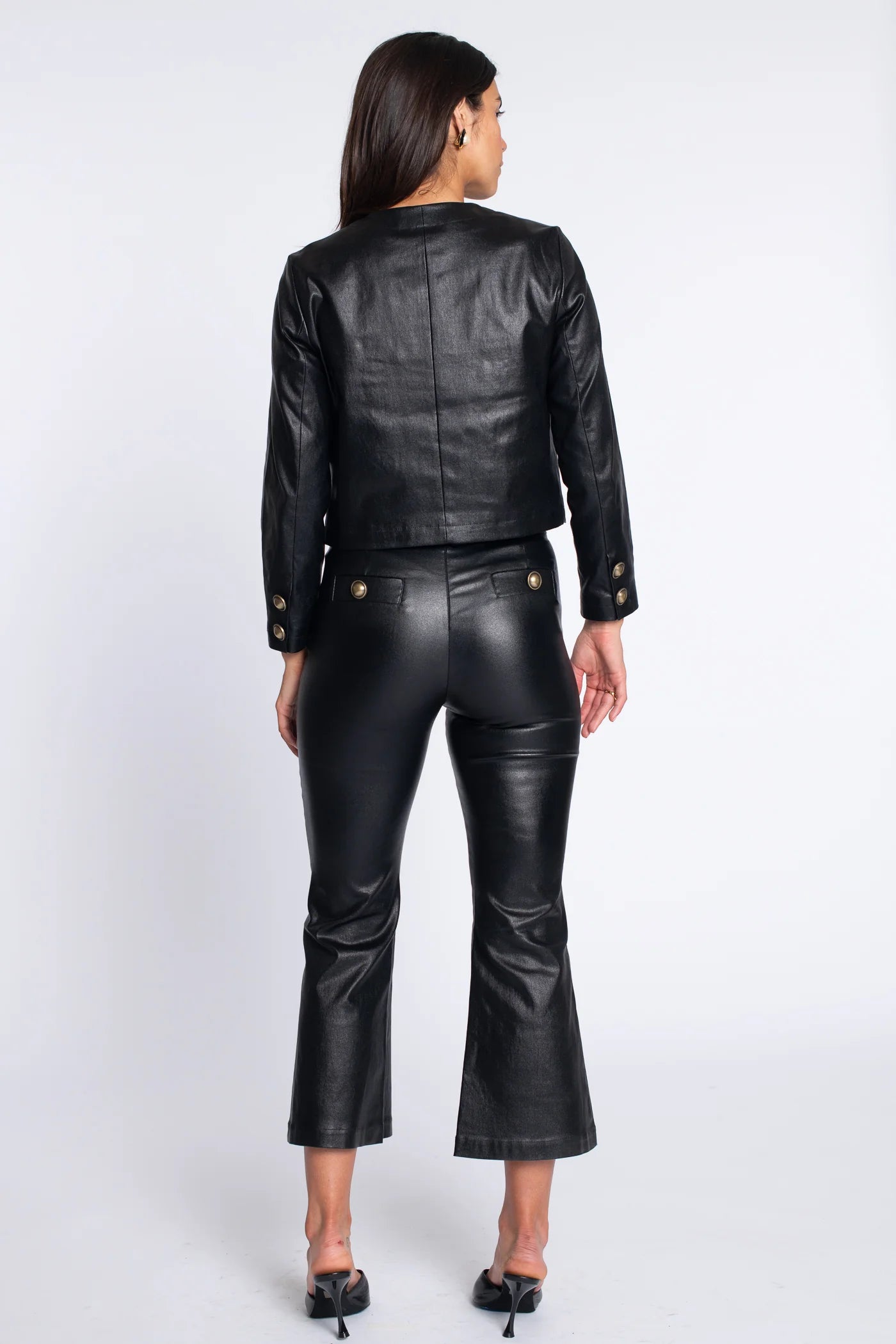 Elizabeth James Jojo Pant - Black Metallic Denim