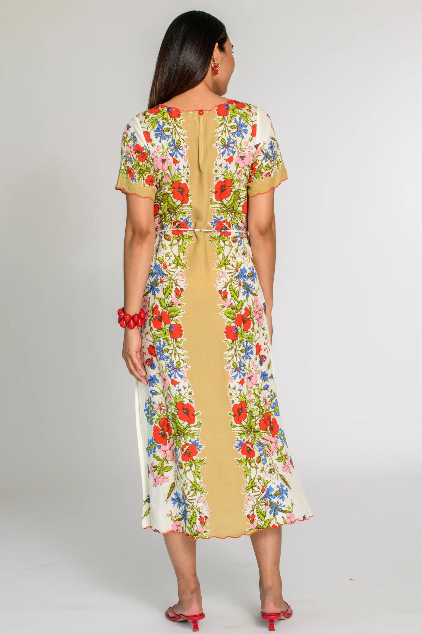 Elizabeth James Tess Midi Dress - Butterfly Garden