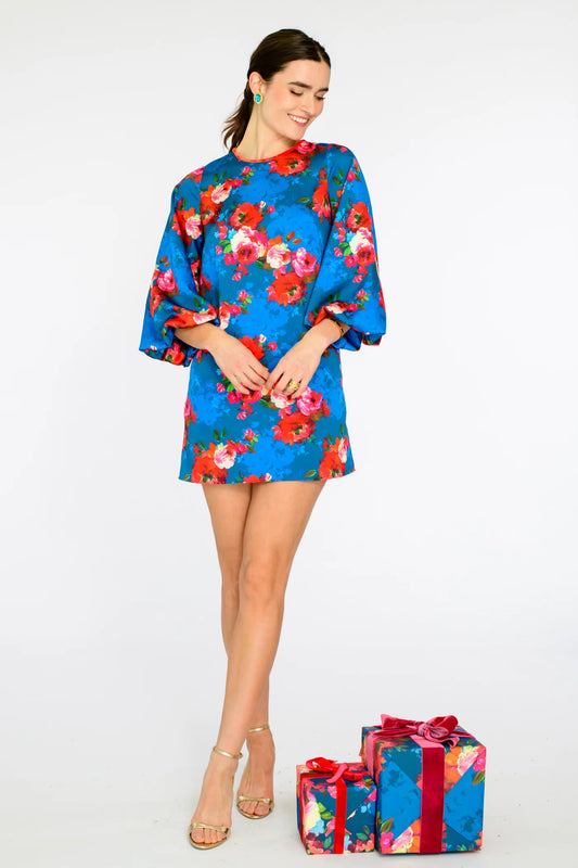 Elizabeth James London Dress - Holiday Chintz Teal