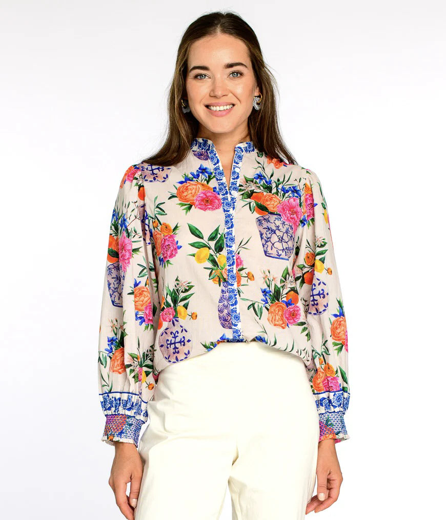 Elizabeth James Emily Top - Ivory Ginger Jars