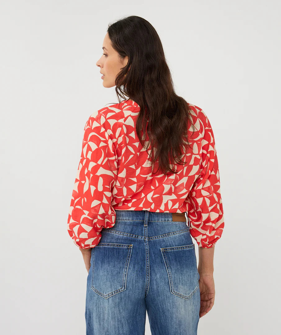 Raglan Scarlet Graphic Blouse