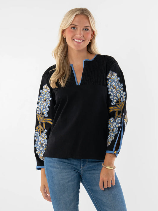 Emily McCarthy Graham Top - Blue Bonnet
