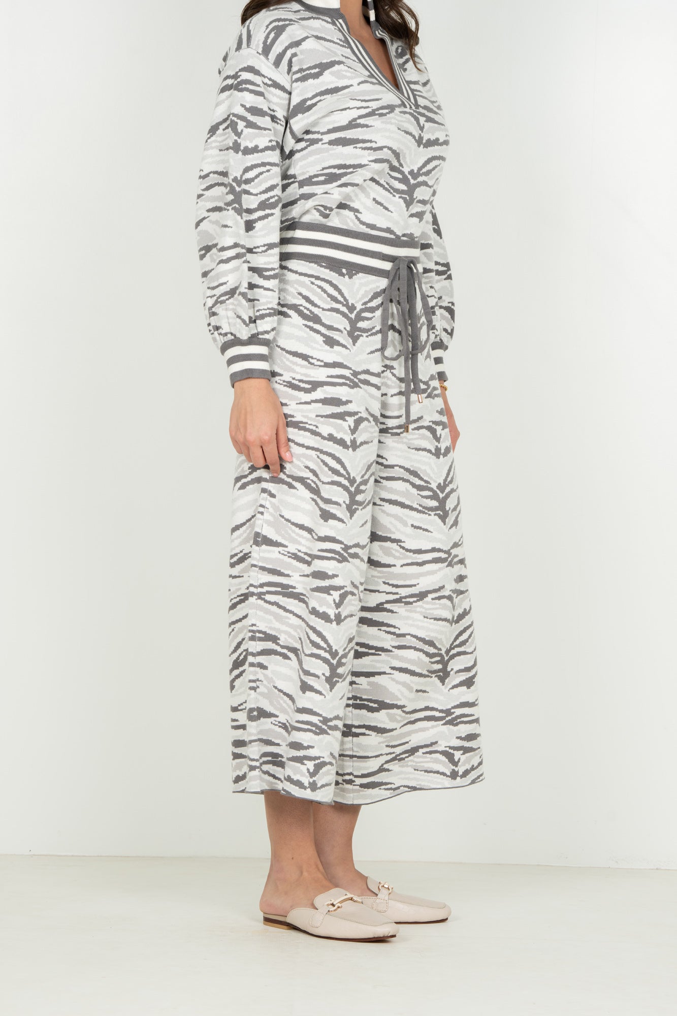 Emily McCarthy Teddy Crop Trouser - Wild Marble