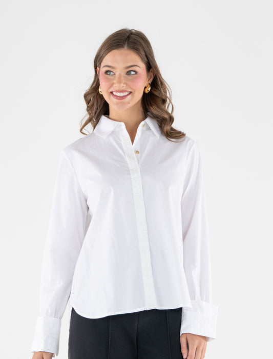 Emily McCarthy Classic Oxford - White Cotton Poplin