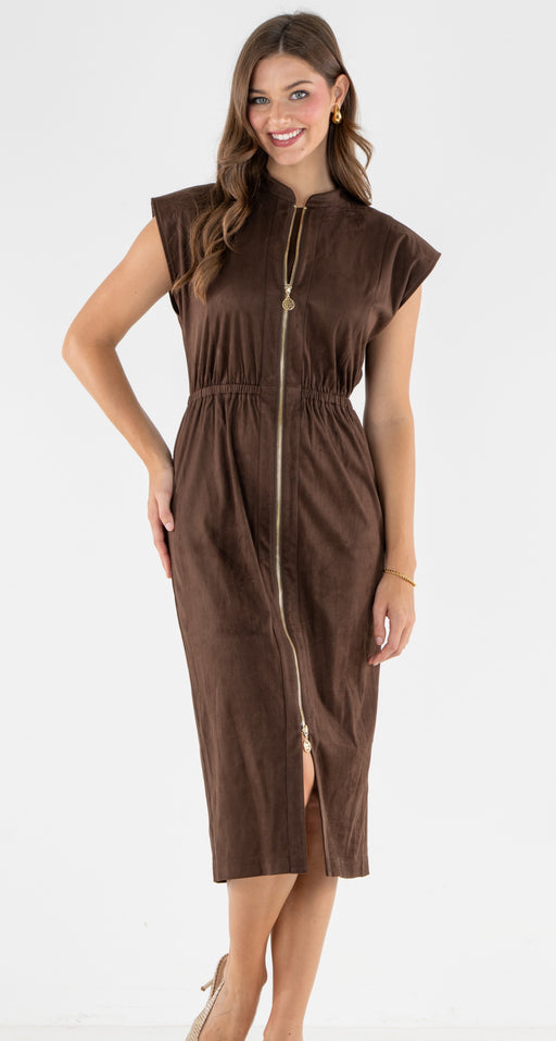 Emily McCarthy May Dress- Fudge