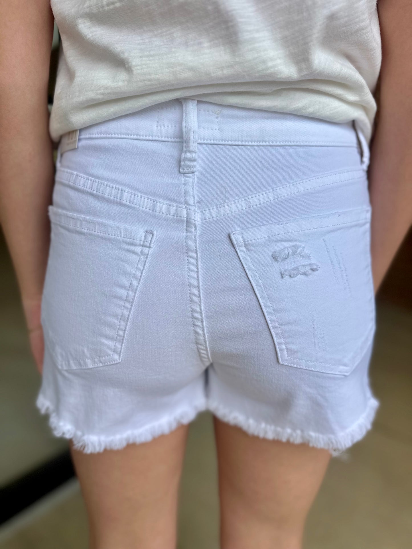 Just Black Denim White Shorts